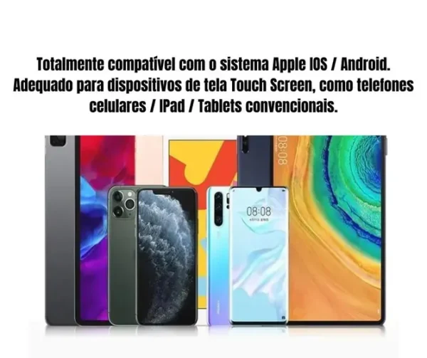 Caneta Touch Screen Capacitiva Com Ponta Fina Compatível Com Celular Tablet Notebook Preta - Casetal - Imagem 2