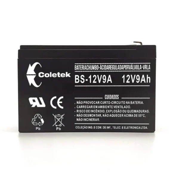 BATERIA SELADA PARA NOBREAK VRLA 12 VOLTS 9AH BS-12V9A T1 COLETEK - Imagem 2