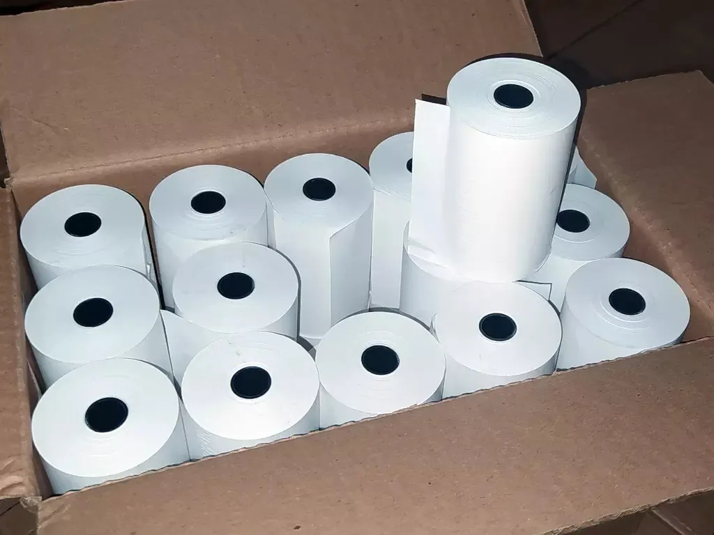 BOBINA TÉRMICA 80mm X 40METROS CAIXA C/30UND BRANCA RIO BRANCO (P/IMPRESSORAS DE CUPOM) -NAC - Imagem 2