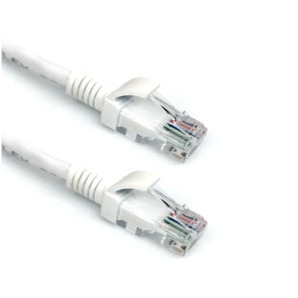 Cabo de Rede Patch Cord Cat6 com 2,5 Metros Crimpado Branco Pluscable - Imagem 2