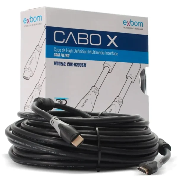 Cabo Hdmi-Hdmi 2.0 4K Ultra 20 Metros com Filtro CBX-H200SM Exbom