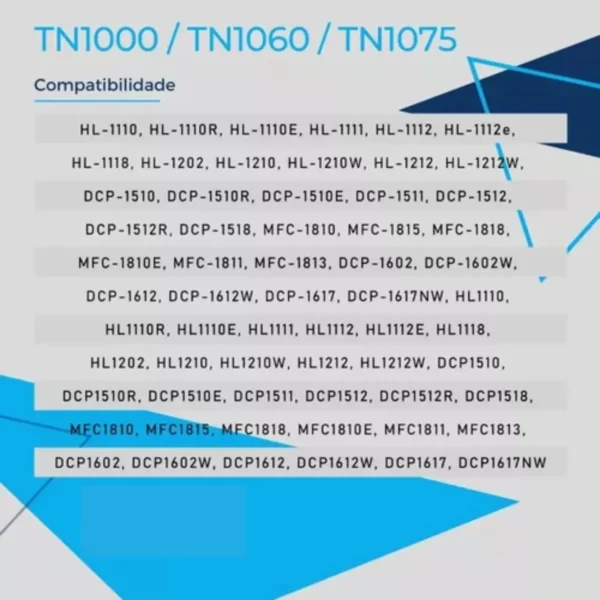 Caixa com 10 Unds - Toner Compatível com Refil Brother TN-1060 Preto Byqualy - Imagem 3