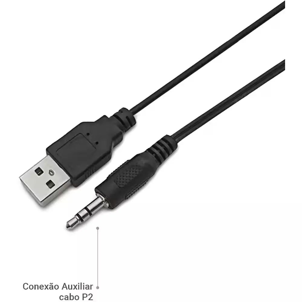 Caixa de Som 6 Watts RMS P2-USB 2.0 SP-30BK Preta C3 Tech - Imagem 2