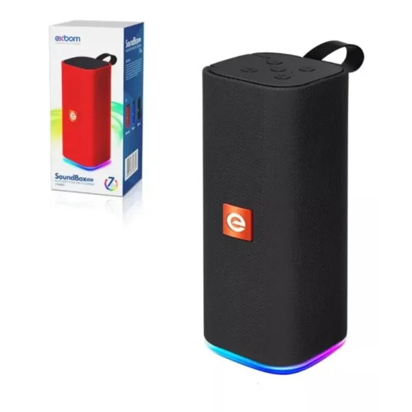 Caixa de Som Bluetooth USB/Micro SD/FM/AUX Led CS-M33BTL Exbom