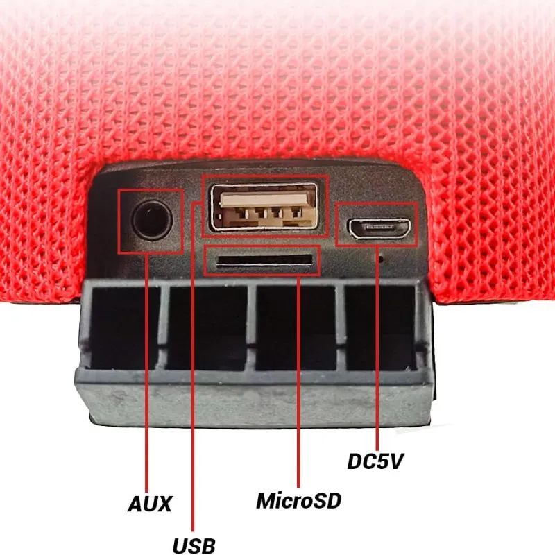Caixa de Som Bluetooth USB/Micro SD/FM/AUX Led CS-M33BTL Exbom - Imagem 2