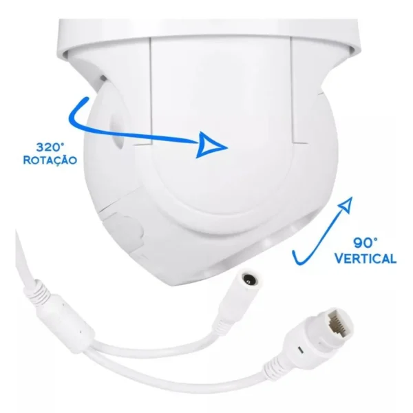 Câmera Externa Speed Dome iP Wi-Fi 1080P 320º/90º Pan/Tilt 3.6mm 17657-9 Yoosee - Imagem 3