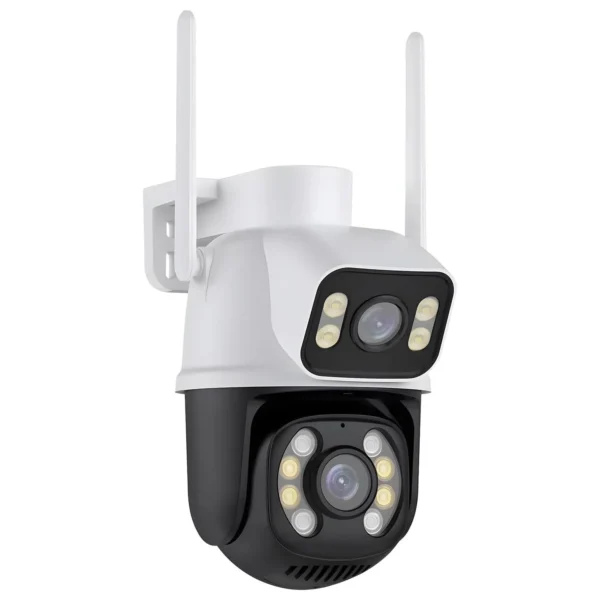 Câmera Externa Speed Dome iP Wi-Fi Com 2 Lentes 1080P 355º/90º Pan/Tilt 3.6mm BBG-70502 BBG