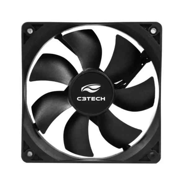 COOLER FAN 120MM SEM LEDS 1200RPM F7-100BK PRETO C3 TECH