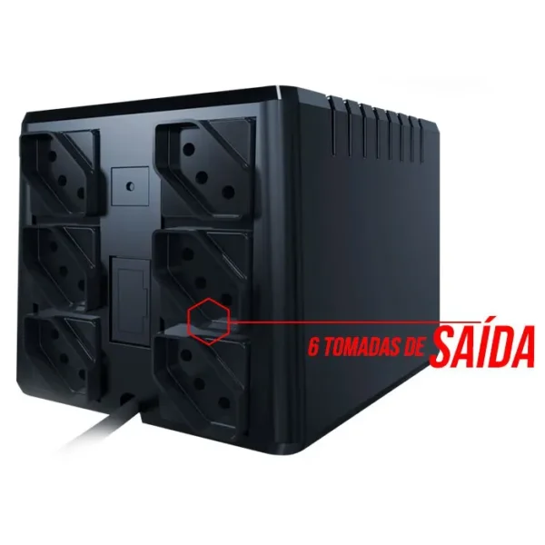Estabilizador 700VA Bivolt Entrada 220V Saída 115V com 6 Tomadas TS Shara - Imagem 2
