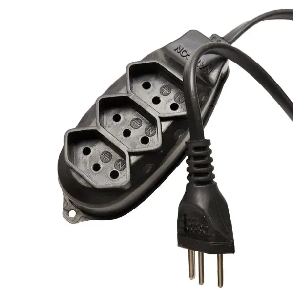Extensão Elétrica 3 Tomadas Tripolar Cabo 5 Metros 250V/10A FL008 Bright - Imagem 2