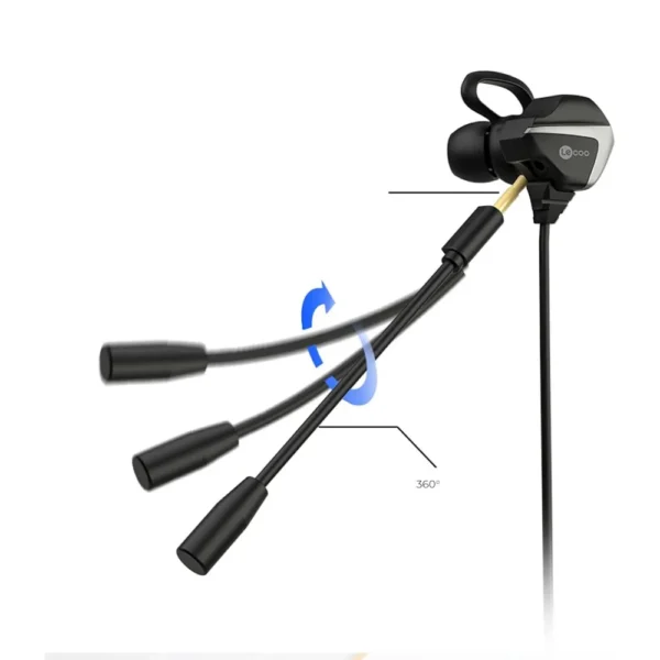 Fone de Ouvido Intra Com Microfone Destacável Wired Pino P3 HT105 Lecoo - Imagem 2