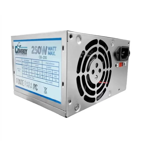 Fonte ATX 250W Real 24 Pinos com Cabo de Força CB-200 Cowboy - Imagem 2
