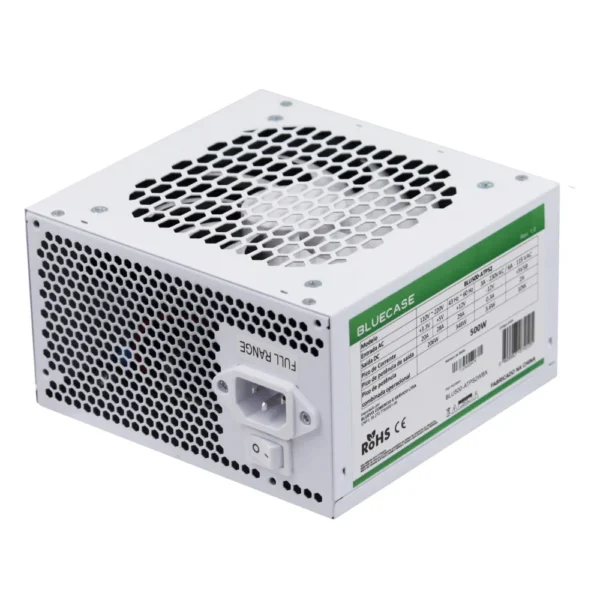 Fonte ATX 500W Real Bivolt Automática com cabo Força BLU500-ATPS2W Branca Bluecase - Imagem 2