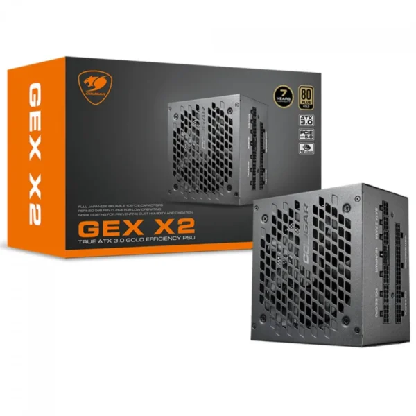 Fonte Gamer ATX 850W Real Full Modular Bivolt Automática 80 Plus Gold PFC Ativo GEX X2 Cougar