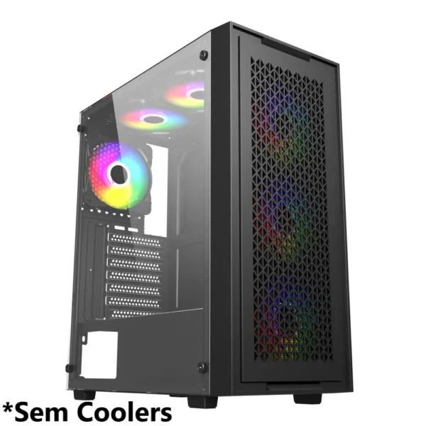 Gabinete Gamer ATX USB 3.0 X-Frame Lateral Vidro Sem Coolers Sem Fonte BG-050 Bluecase