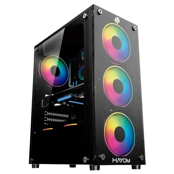 Gabinete Gamer Vidro Temperado USB 3.0 com 04 Coolers Leds RGB sem Fonte GB1749 Hayom