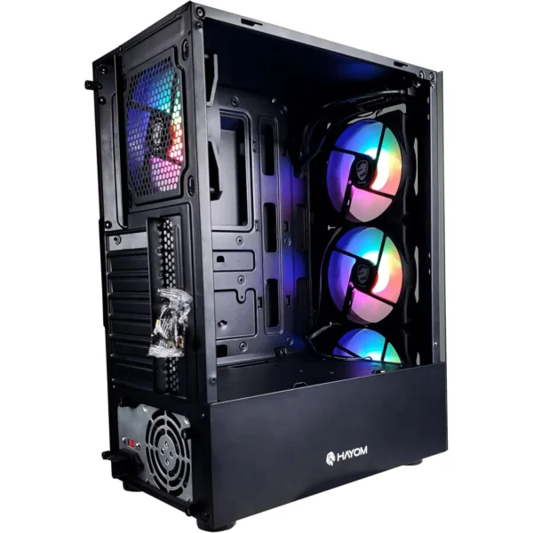 Gabinete Gamer Vidro Temperado USB 3.0 com 04 Coolers Leds RGB sem Fonte GB1749 Hayom - Imagem 3