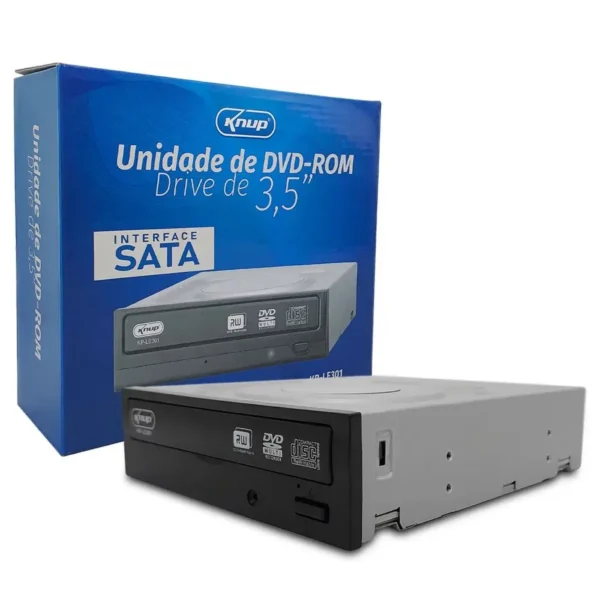 Gravador Leitor de CD/DVD R/RW 48X SATA 3,5" KP-LE301 Knup