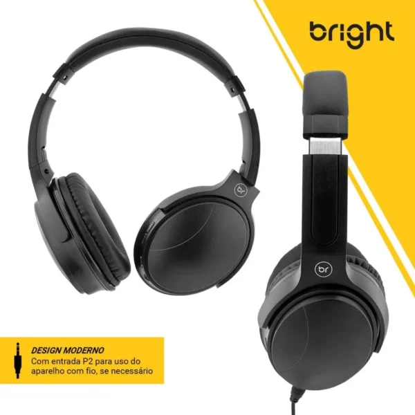 HEADPHONE BLUETOOTH 5.0V BASS HP558 PRETO BRIGHT