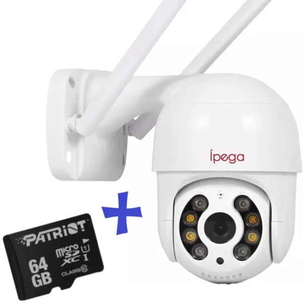 Kit - Câmera IP Externa 360º Speed Dome Yoosee + Cartão Micro SD 64Gb JL Protec