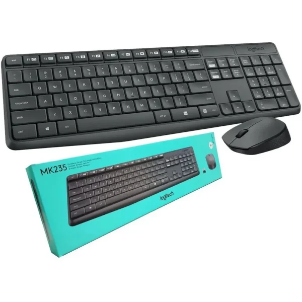 Kit- Teclado e Mouse Sem Fio Wi-Fi ABNT2 MK235 Logitech
