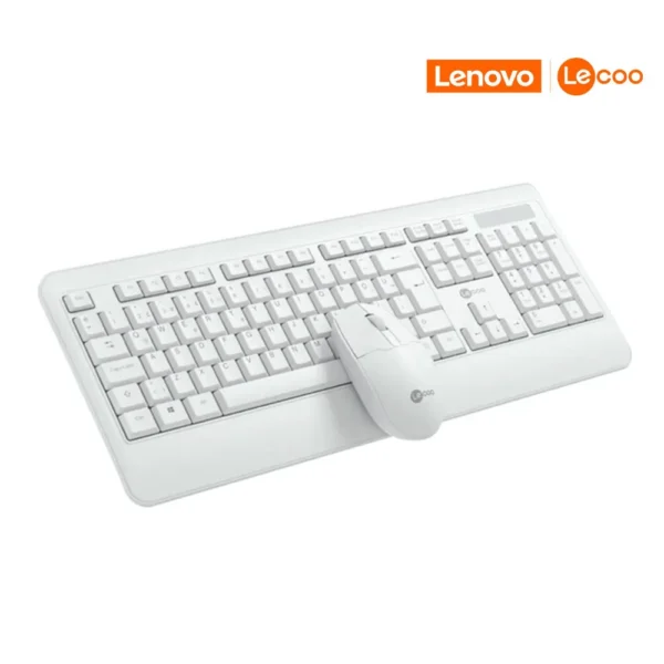 Kit - Teclado e Mouse Sem Fio Wireless KW202 Branco Lecoo