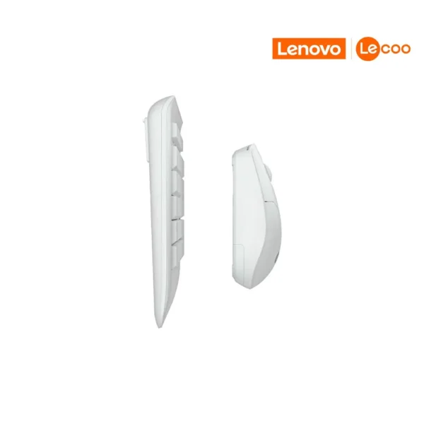 Kit - Teclado e Mouse Sem Fio Wireless KW202 Branco Lecoo - Imagem 2