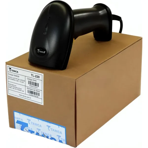 Leitor de Código de Barras Laser Tanca TL-220 com Suporte