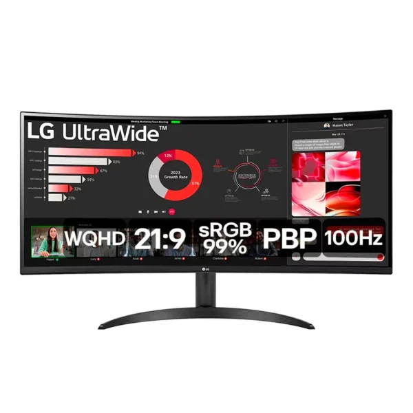 Monitor LG 34" 100Hz 5ms UltraWide Curvo 34WR50QC-B.AWZM