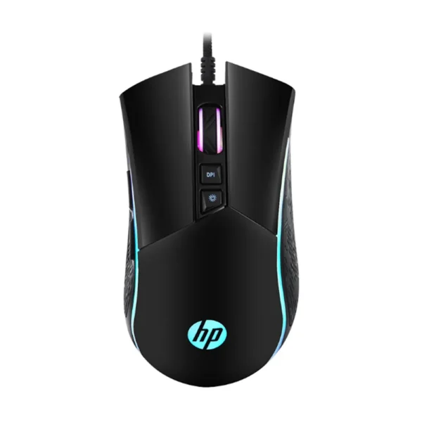 Mouse Gamer Óptico USB Leds RGB 4800Dpi 7 Botões M220 Preto HP - Imagem 2