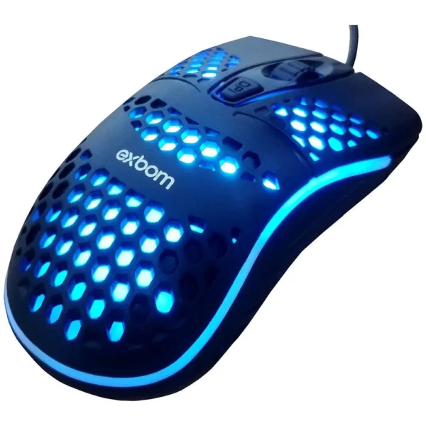 MOUSE GAMER USB OPTICO 1600DPI ULTRA LEVE COLMEIA MS-C32 LEDS RGB EXBOM - Imagem 4