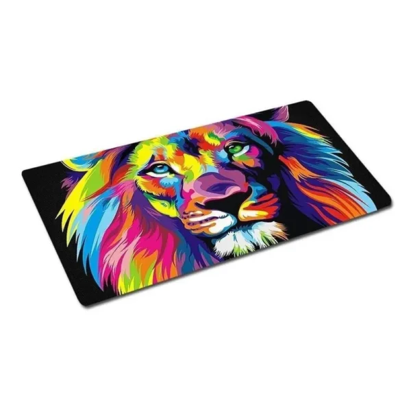 MOUSE PAD GAMER LEÃO 70X35CM BORDA COSTURADA MP-7035C EXBOM