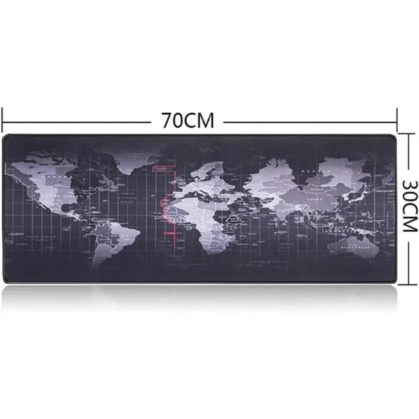 MOUSE PAD GAMER MAPA MUNDI 70X35CM BORDA COSTURADA MP-7035C EXBOM - Imagem 3