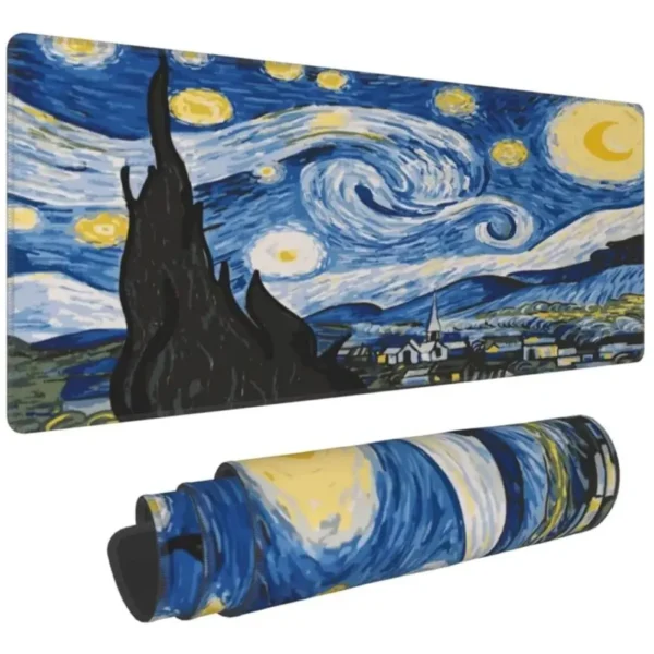 MOUSE PAD GAMER VAN GOGH 70X35CM BORDA COSTURADA MP-7035C43 EXBOM