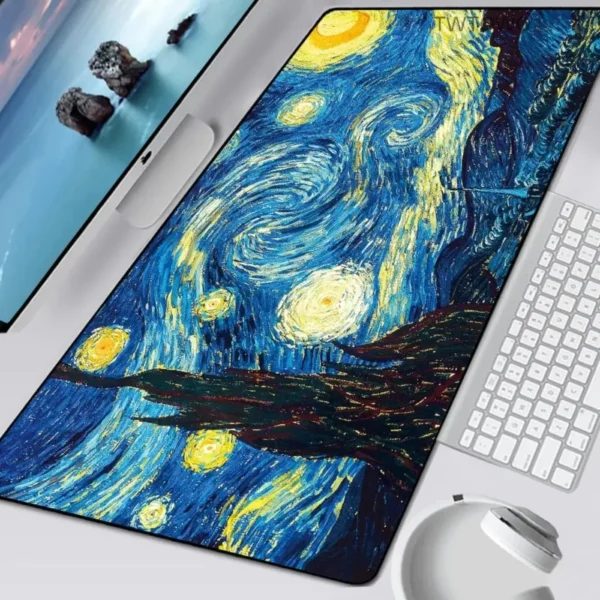 MOUSE PAD GAMER VAN GOGH 70X35CM BORDA COSTURADA MP-7035C43 EXBOM - Imagem 2