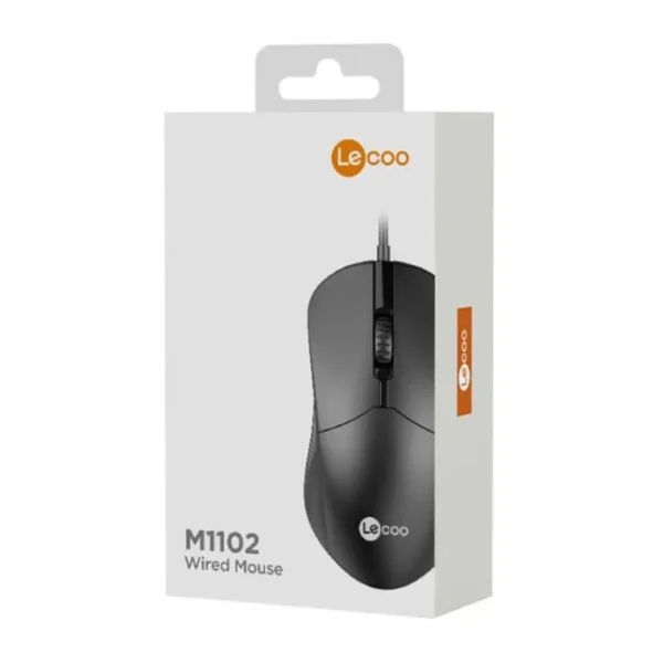 Mouse USB Óptico 1200Dpi Wired M1102 Preto Lecoo