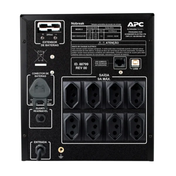 Nobreak APC Smart-UPS 1000va Mono220 SMV1000I-BR - Imagem 2