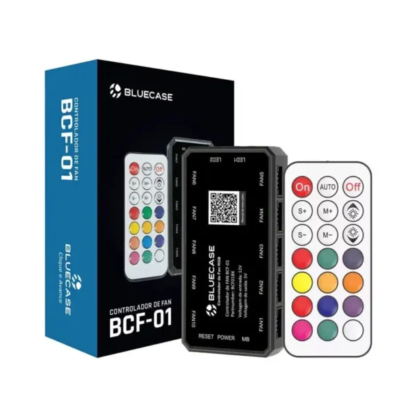 Placa Controladora de 10X Coolers Fans com Controle Remoto BCF-01 Bluecase