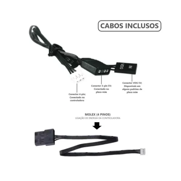 Placa Controladora de 10X Coolers Fans com Controle Remoto BCF-01 Bluecase - Imagem 3