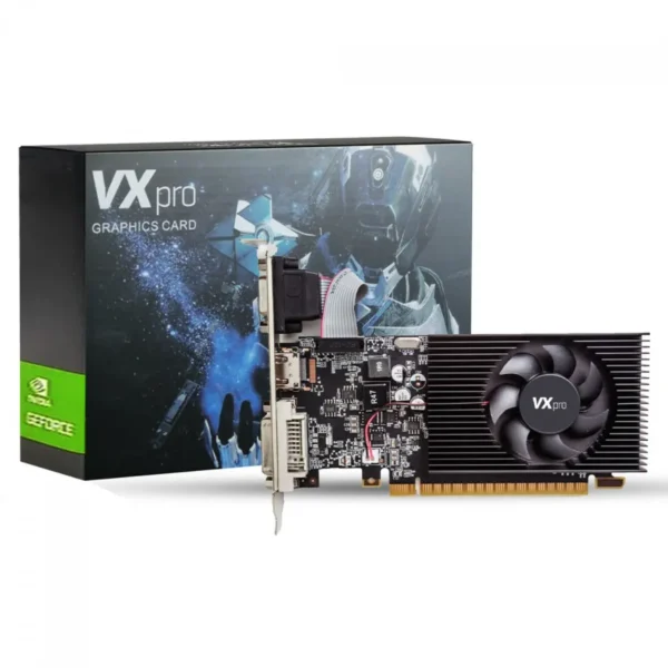 Placa de Vídeo 1GB DDR3 64Bit GeForce G210 VGA-DVI-HDMI Low Profile VXPro