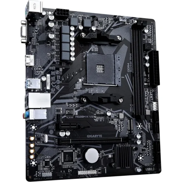 Placa Mãe AM4 DDR4 M.2 Nvme VGA/HDMI Rede Gigabit A520M K V2 Gigabyte - Imagem 2