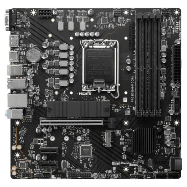 Placa Mãe Soket Intel 1700 12ª e 13ª Geração DDR4 HDMI e Displayport Rede Gigabit Pro B760M-P MSI - Imagem 3