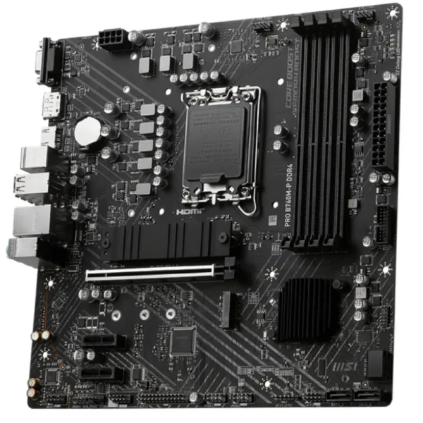 Placa Mãe Soket Intel 1700 12ª e 13ª Geração DDR4 HDMI e Displayport Rede Gigabit Pro B760M-P MSI - Imagem 4