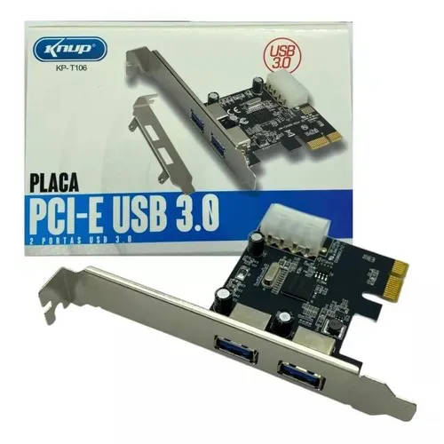 Placa USB 3.0 2 Portas PCI-Express PC-16 KP-T106 Knup -NAC