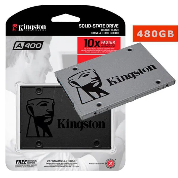 SSD 480Gb Sata 3 500Mbps 6.0Gb/s 2,5" 7mm A400 SA400S37/480G Kingston