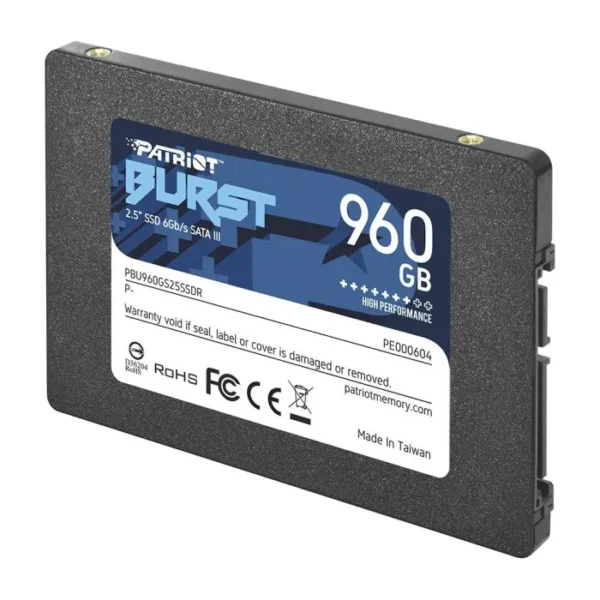 SSD 960Gb Sata 3 450Mbps 6Gb/s 2.5" 7mm PBE960GS25SSDR Burst Elite Patriot - Imagem 2