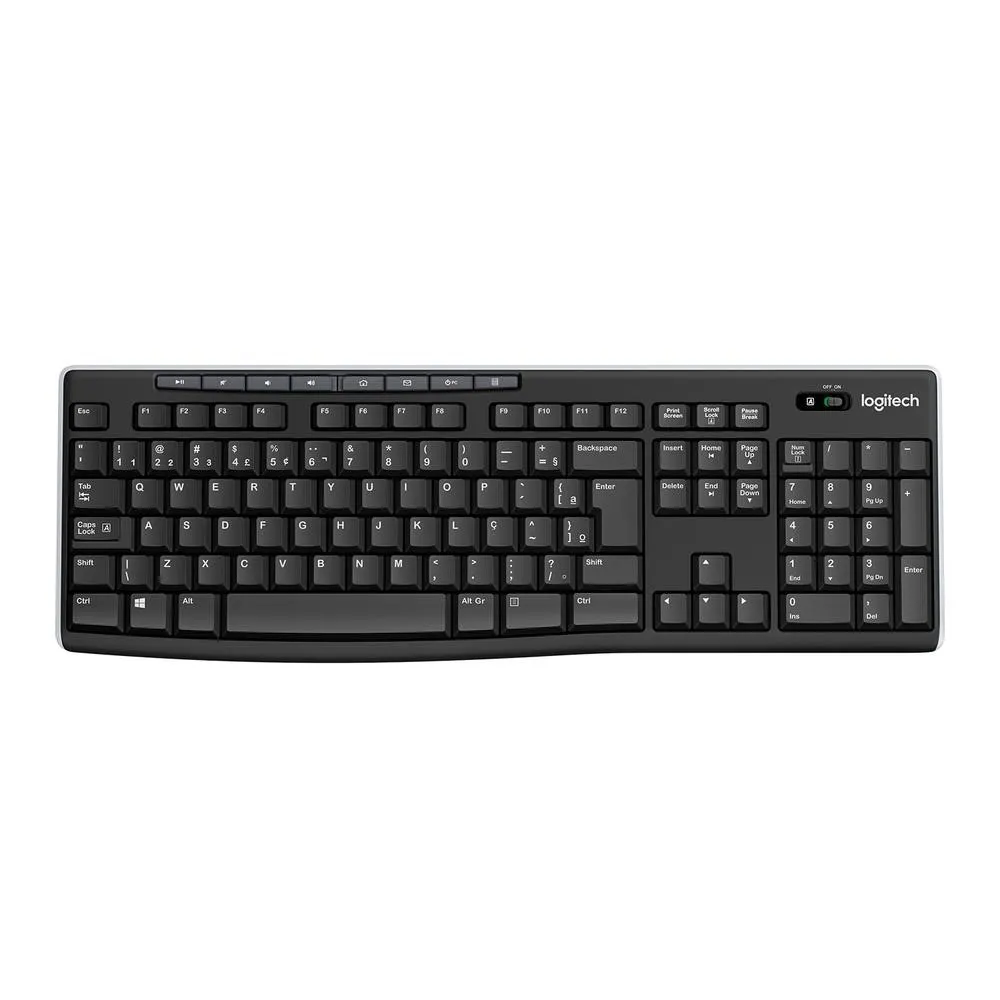 Teclado sem fio Wi-Fi Abnt2 K270 Preto Logitech -NAC - Imagem 2