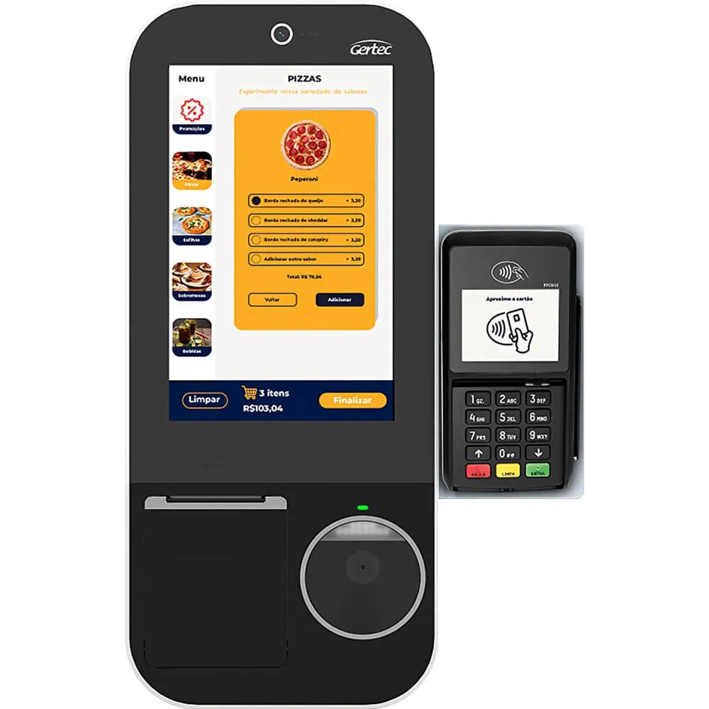 Totem de Autoatendimento Smart Kiosk Gertec SK210 com Leitor e Impressora -NAC - Imagem 2