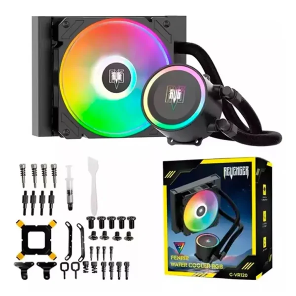 Water Cooler 120mm Intel ou AMD Led RGB TDP 200W G-VR120 Revenger - Imagem 2