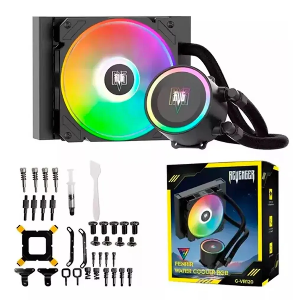 Water Cooler 120mm Intel ou AMD Led RGB TDP 200W G-VR120 Revenger -NAC - Imagem 2
